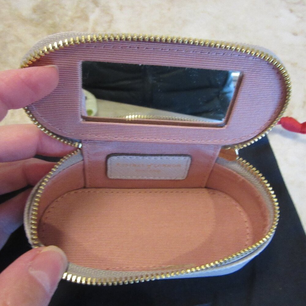 Aspinal of London "Tidy All" Light Grey Saffiano Leather NWOT MSRP $165 - Picture 6 of 10
